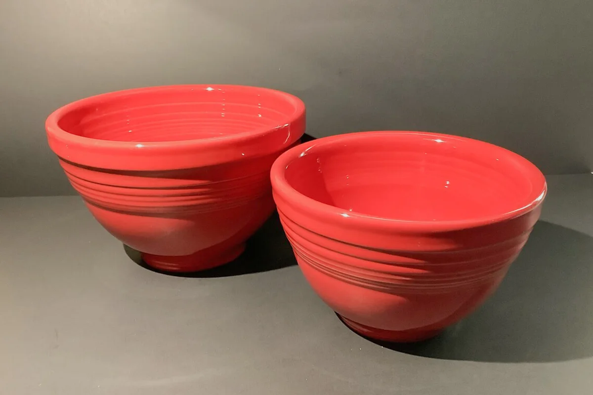 Fiesta Ware Pair of Red Nesting Bowls