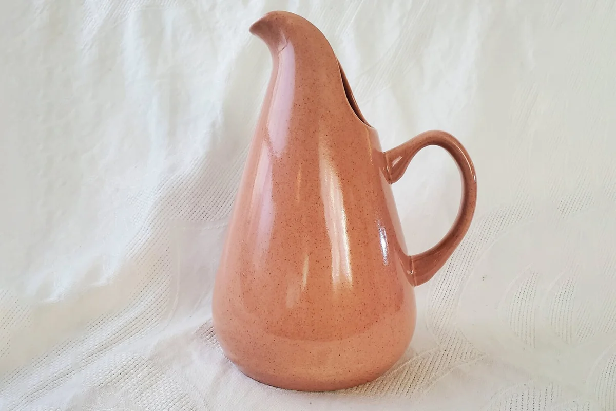 Russel Wright "American Modern Coral" by Steubenville 72 Oz Pitcher