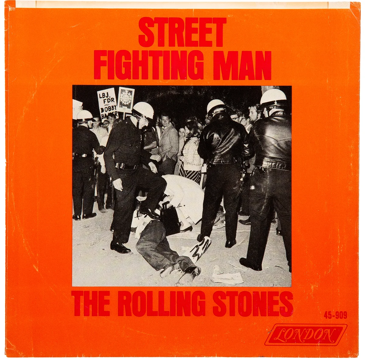 The Rolling Stones "Street Fighting Man"/"No Expectations" Withdrawn US Picture Sleeve With Vinyl