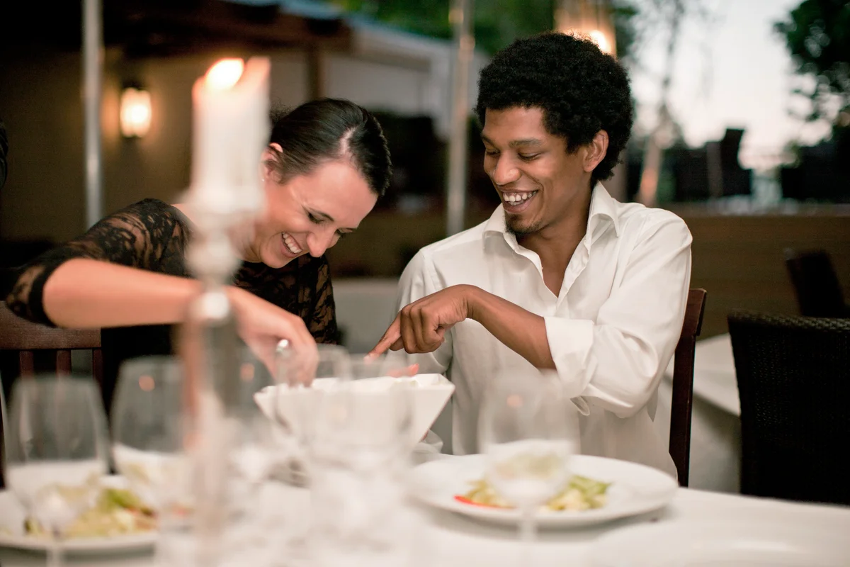 Couple having dinner