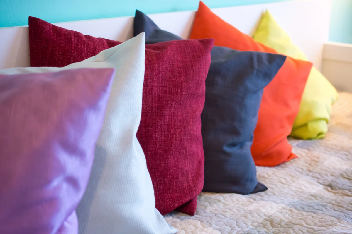 throw pillows on a couch