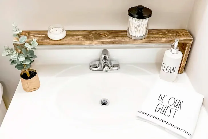 Over the Faucet Bathroom Shelf