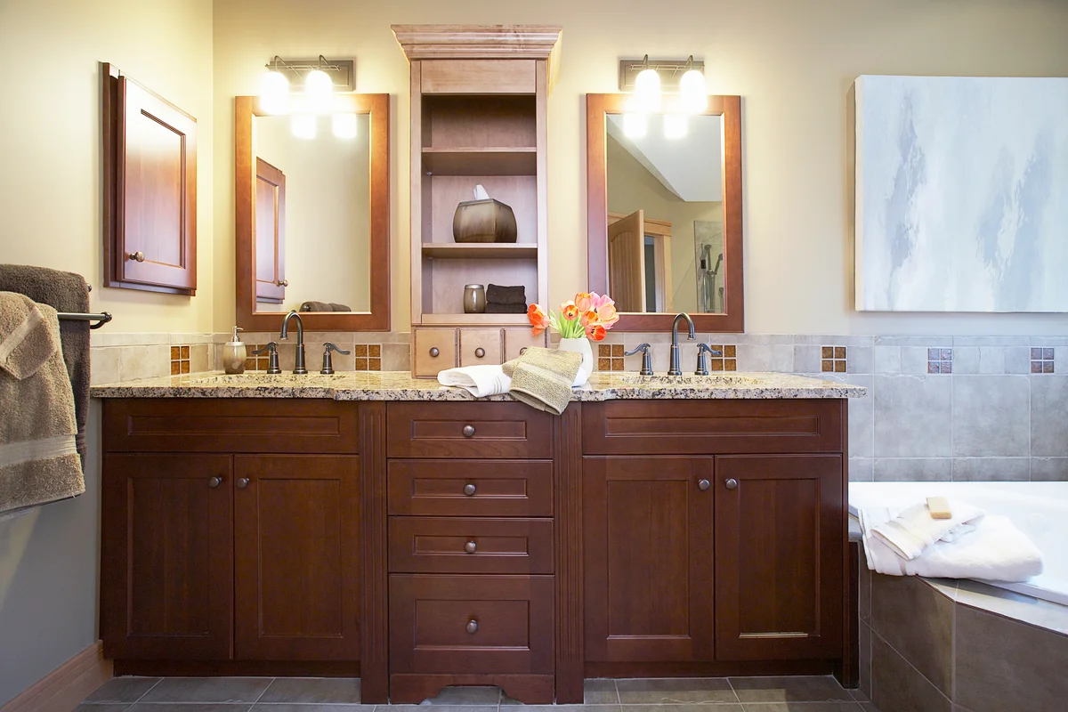 Large storage for double vanities