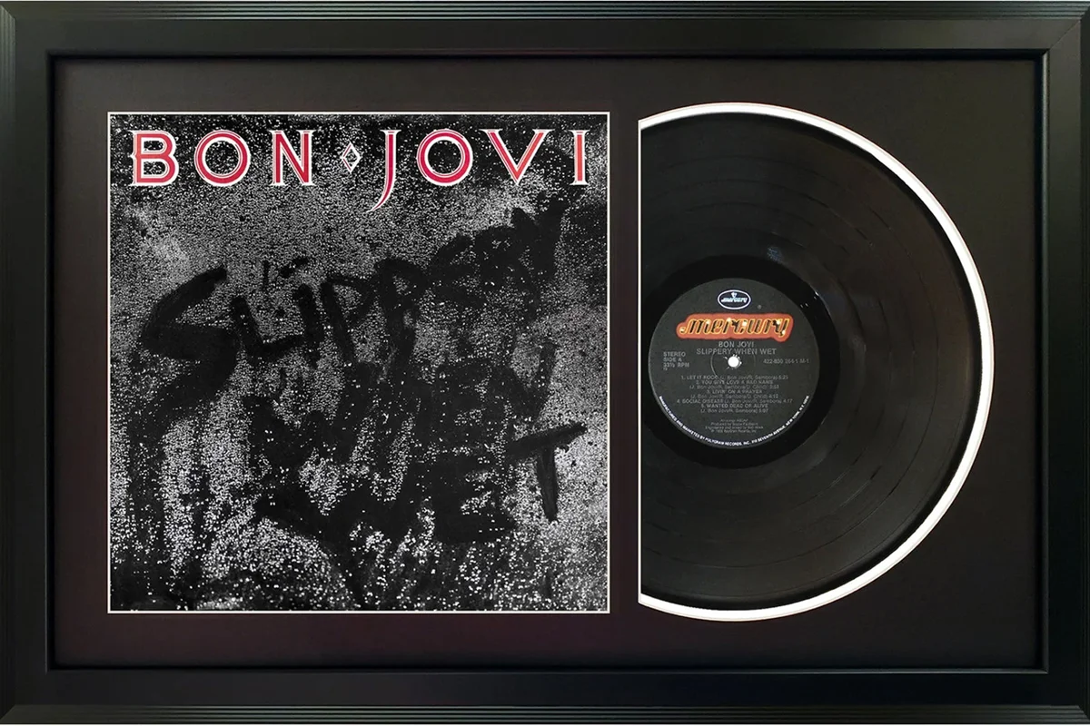 Bon Jovi  Slippery When Wet  Framed Vinyl Record