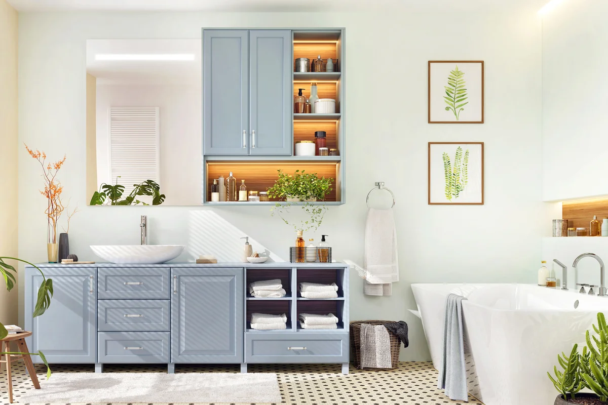 Wall mounted bathroom cabinet