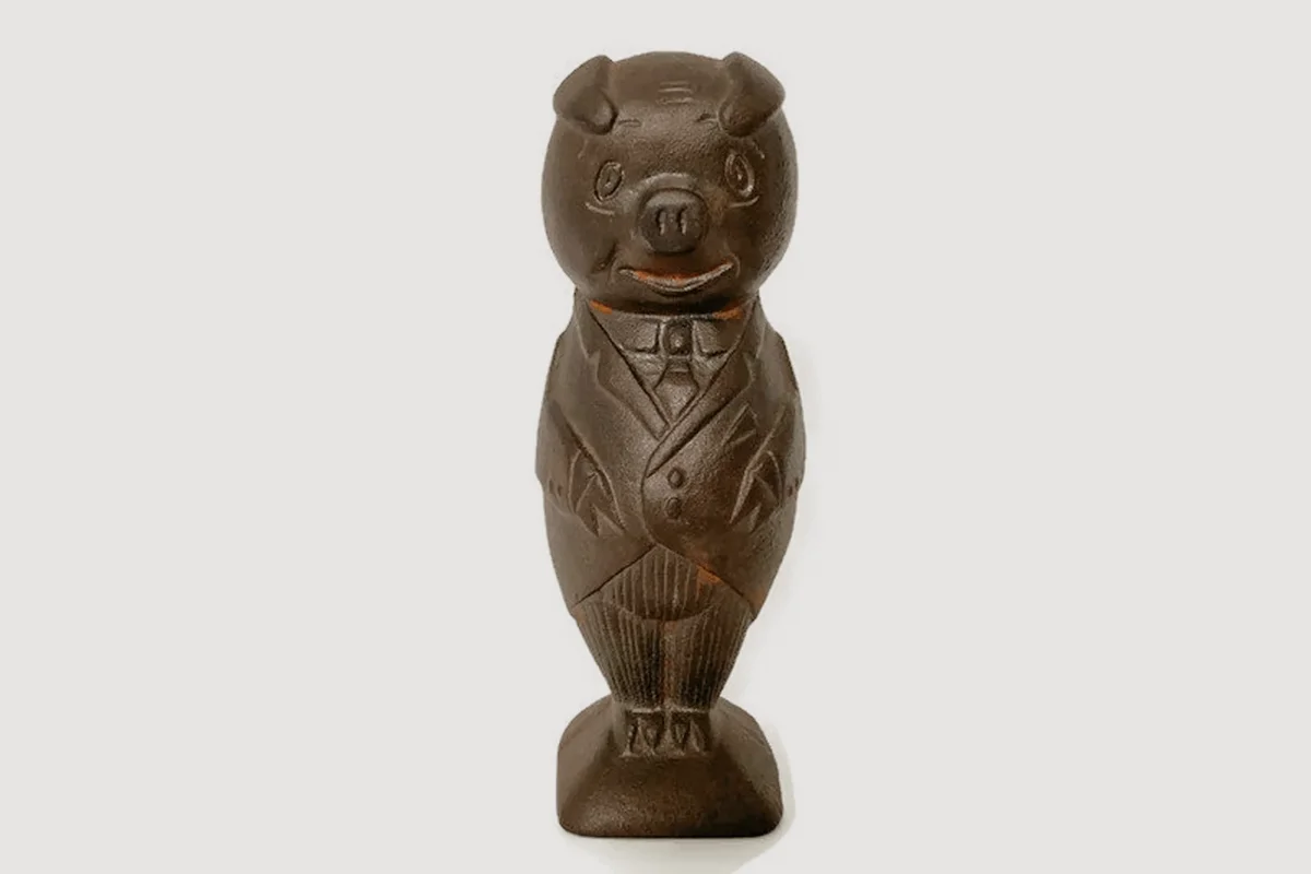 Vintage Cast Iron Pig Bank