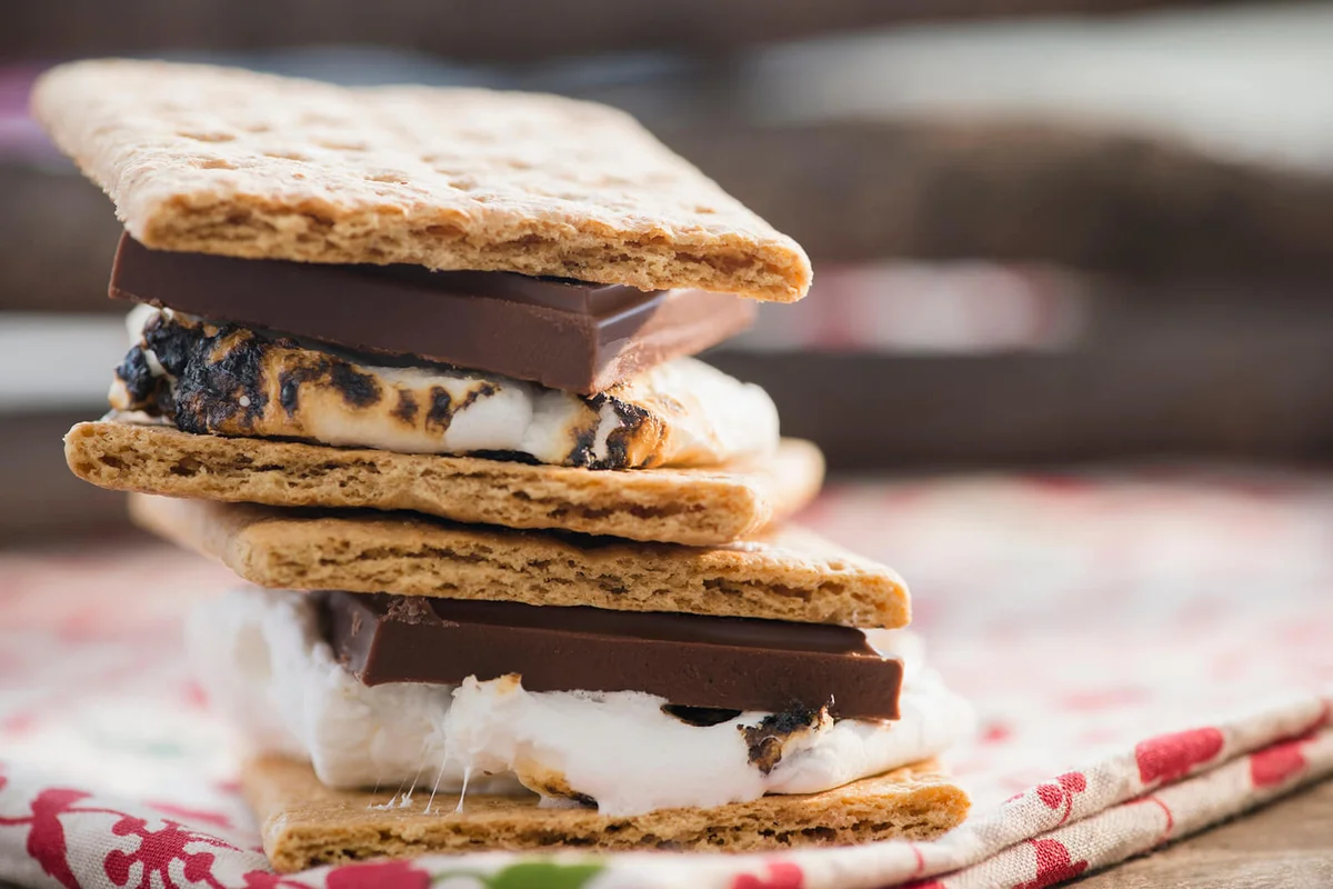 Studio Shot of toasted smores