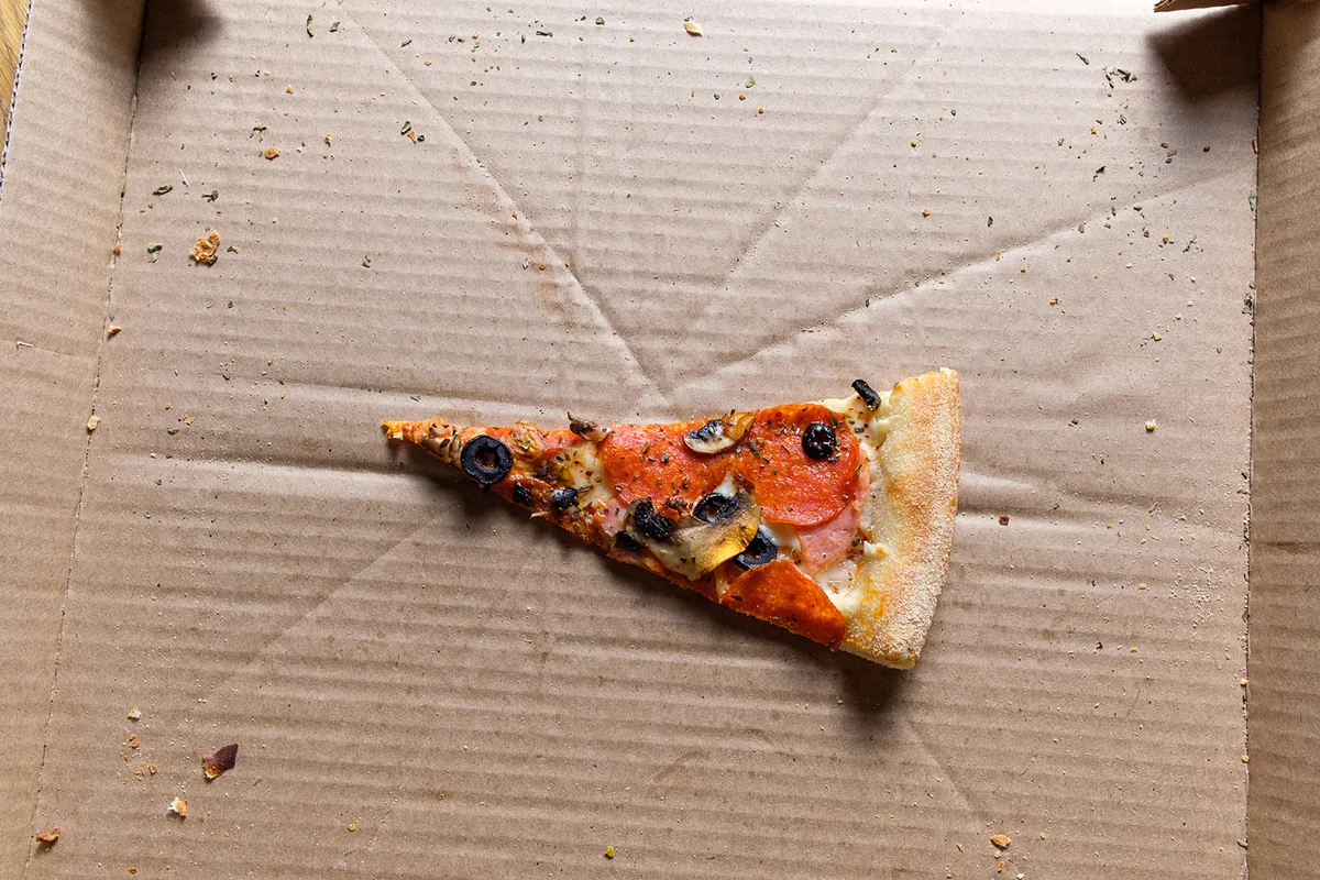 Delicious Italian pizza in a pizza box