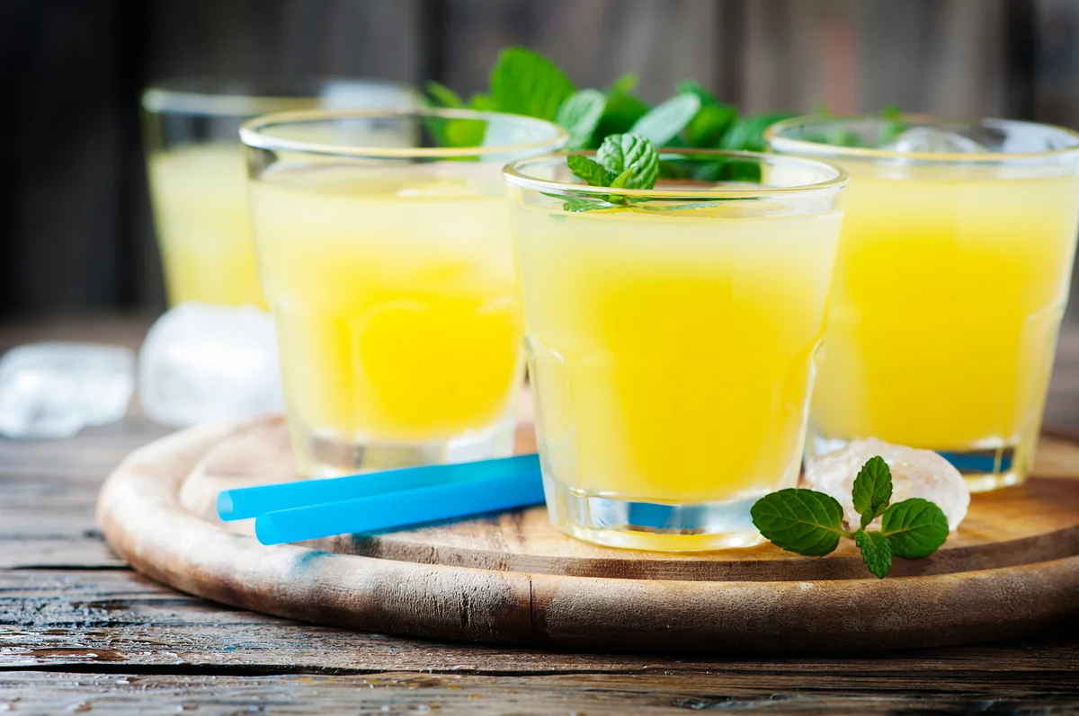 bright yellow lemon cocktails
