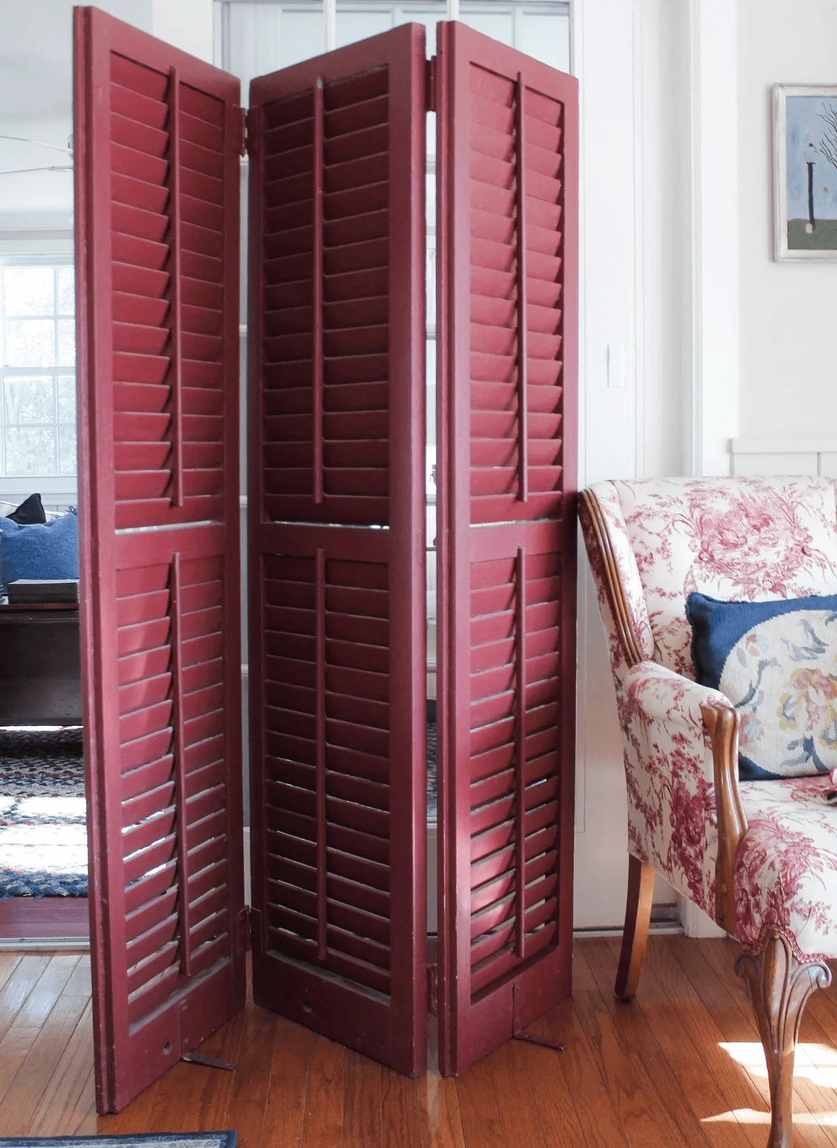 Antique Wood Shutter Screen Barn