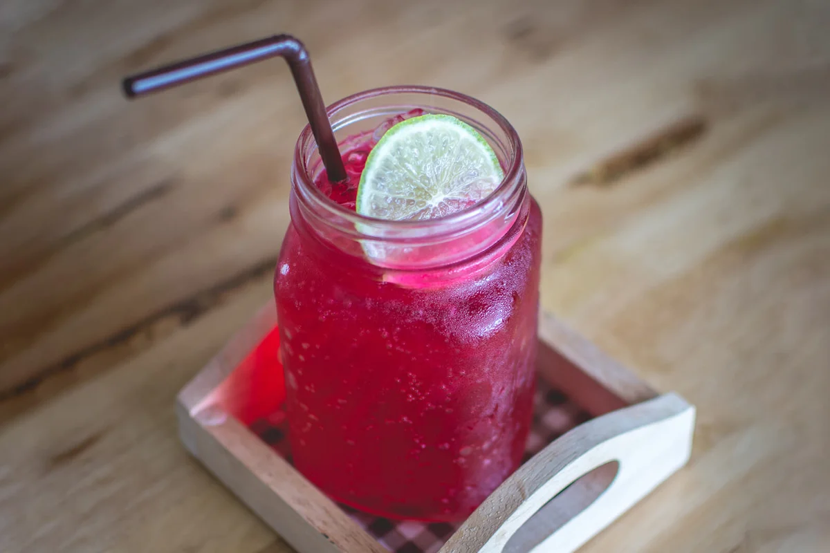 Drink On Wooden Table