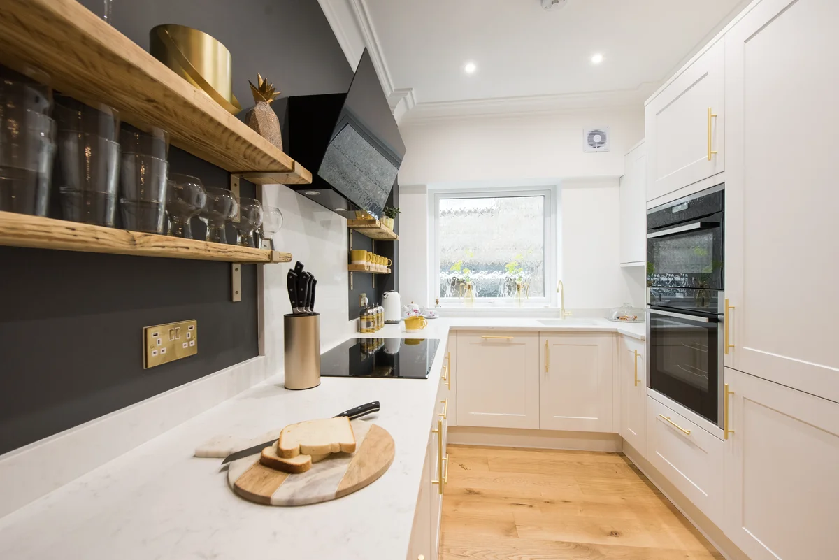 round knife block on counter