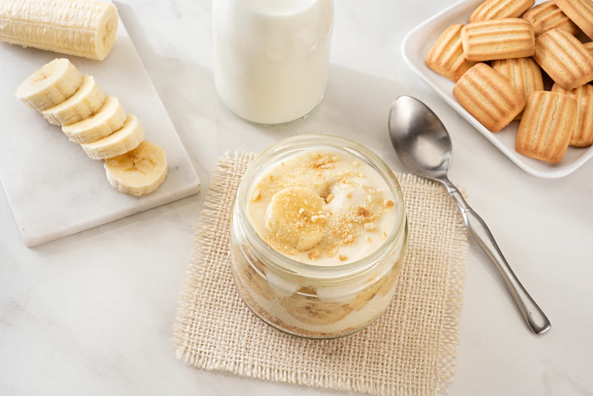 toffee banana pudding dessert cup