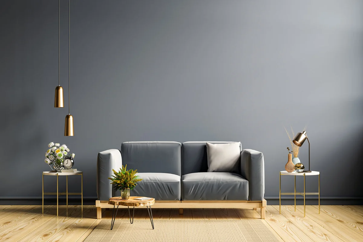 Empty Living Room With Sofa