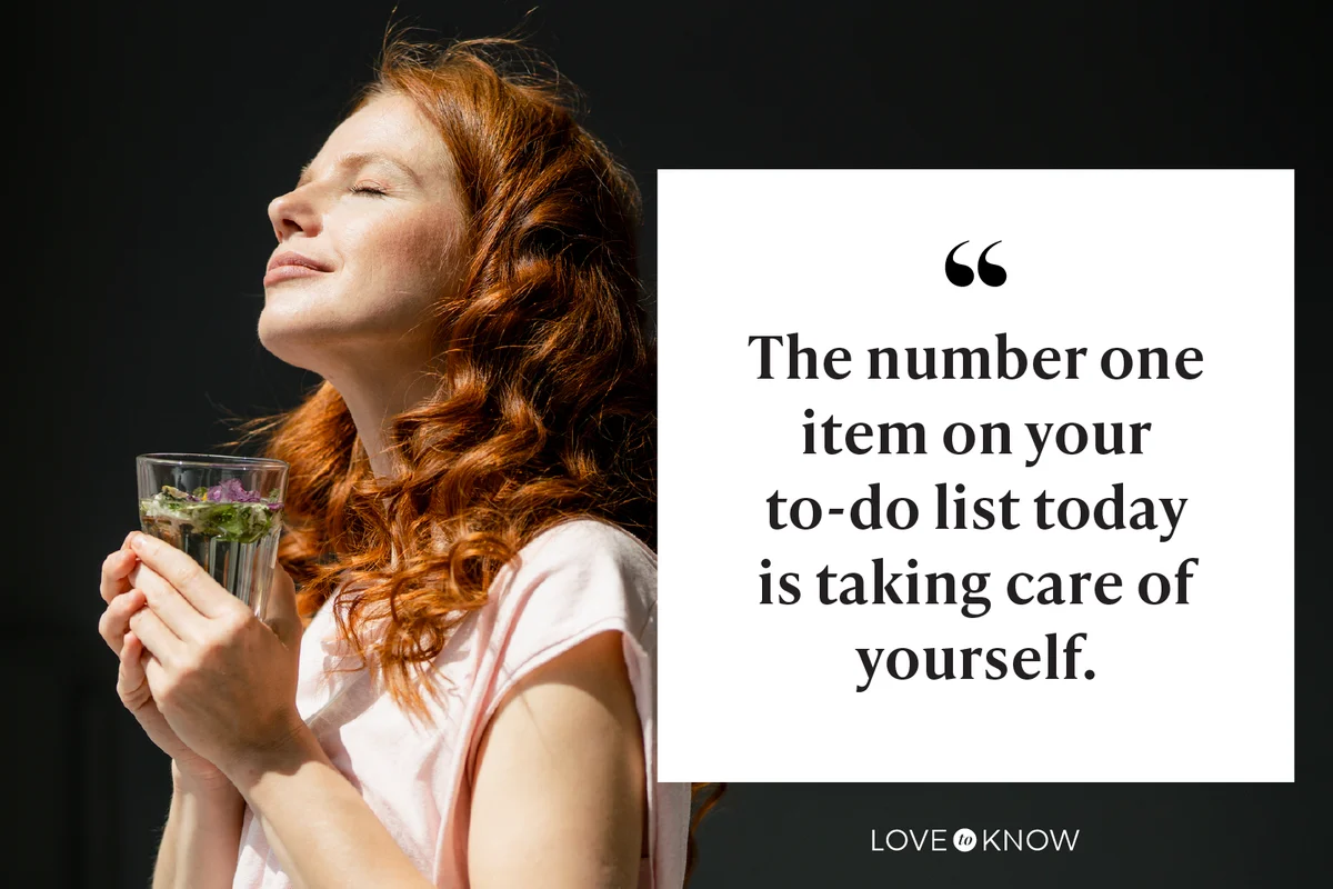 Redheaded woman enjoying sunlight