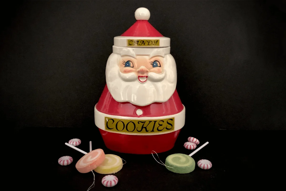 Holt Howard Vintage Christmas Santa Cookie and Candy Jar