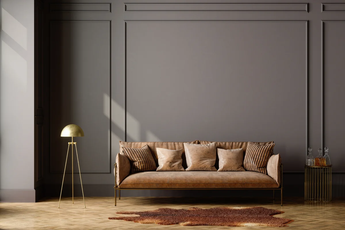 Brown room with neutrals