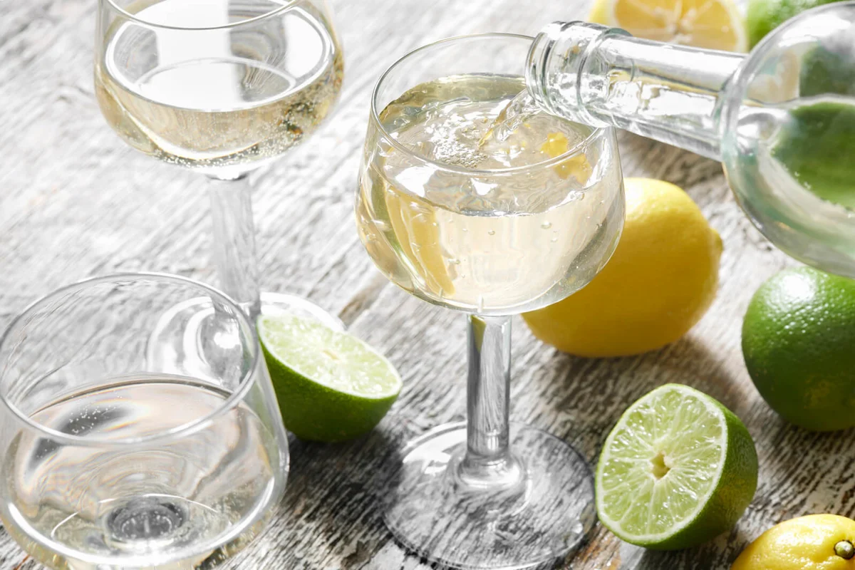 Pinot Grigio on an Outdoor Patio