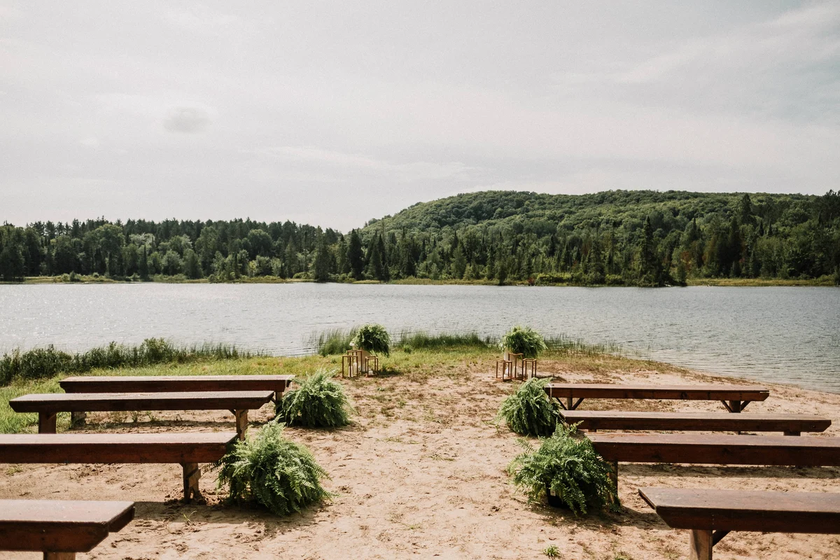 Wedding by a lake