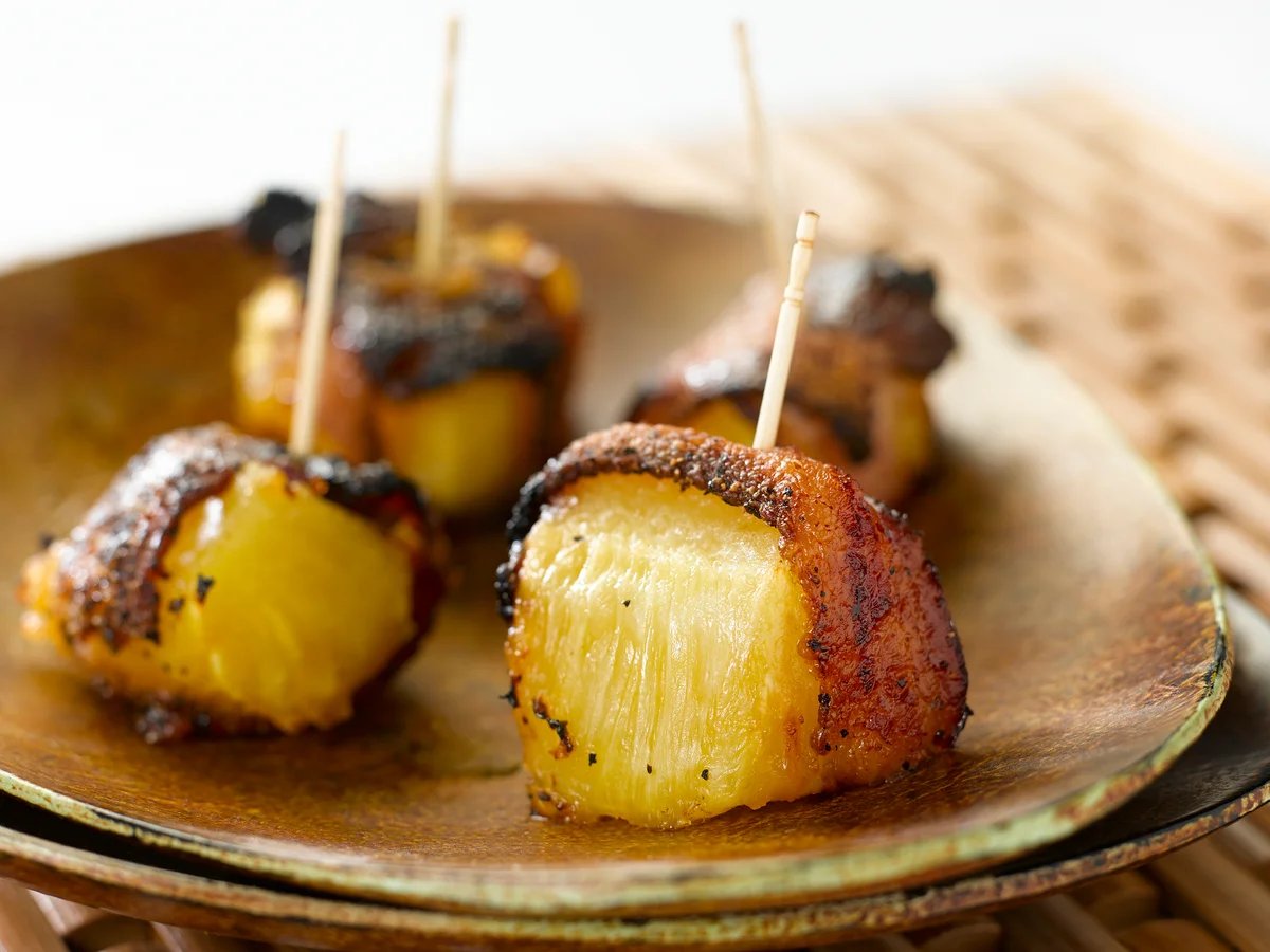 bacon wrapped pineapple