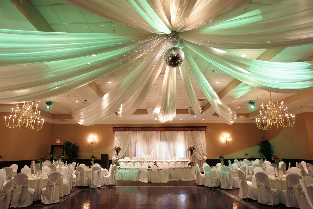 Traditional wedding hall interior