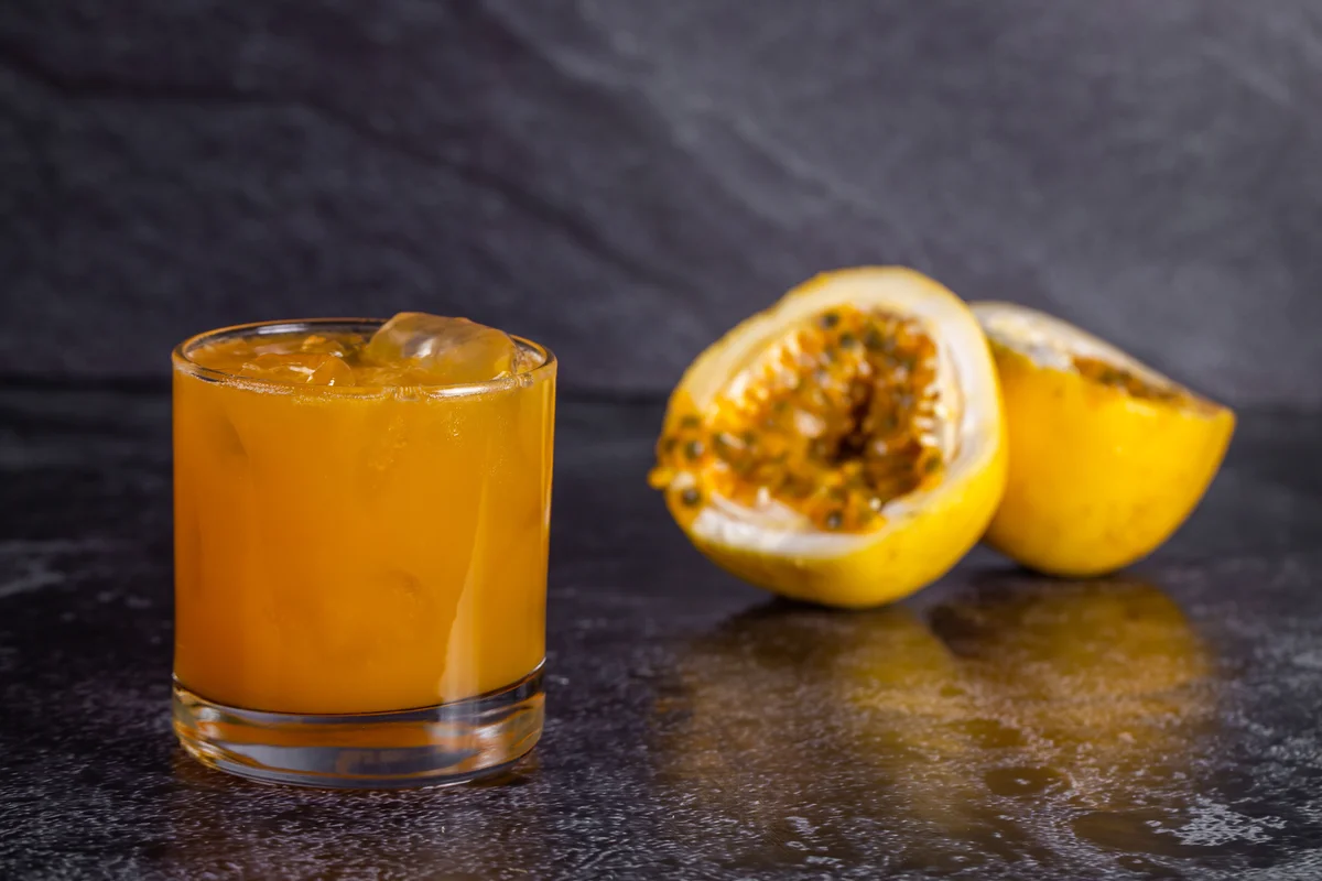 passion fruit bourbon sour