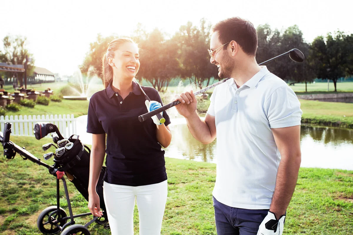 Content after a day of golf