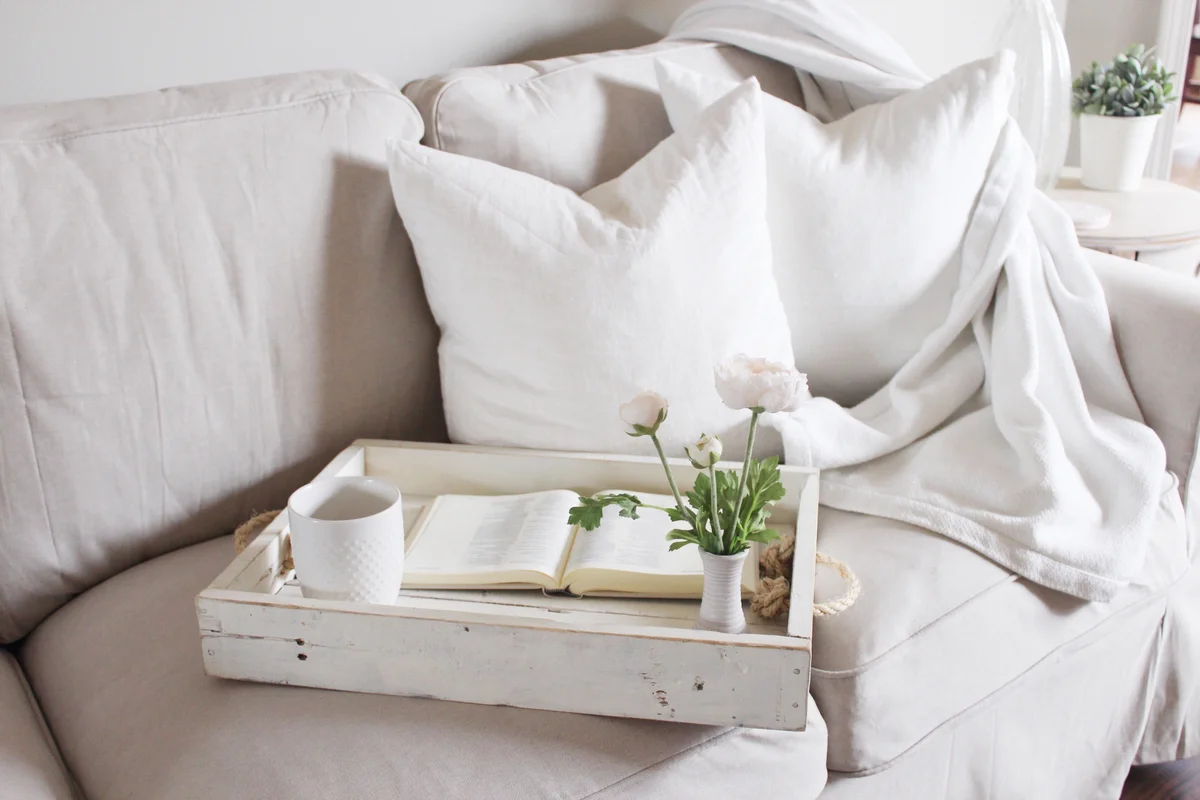 White sofa