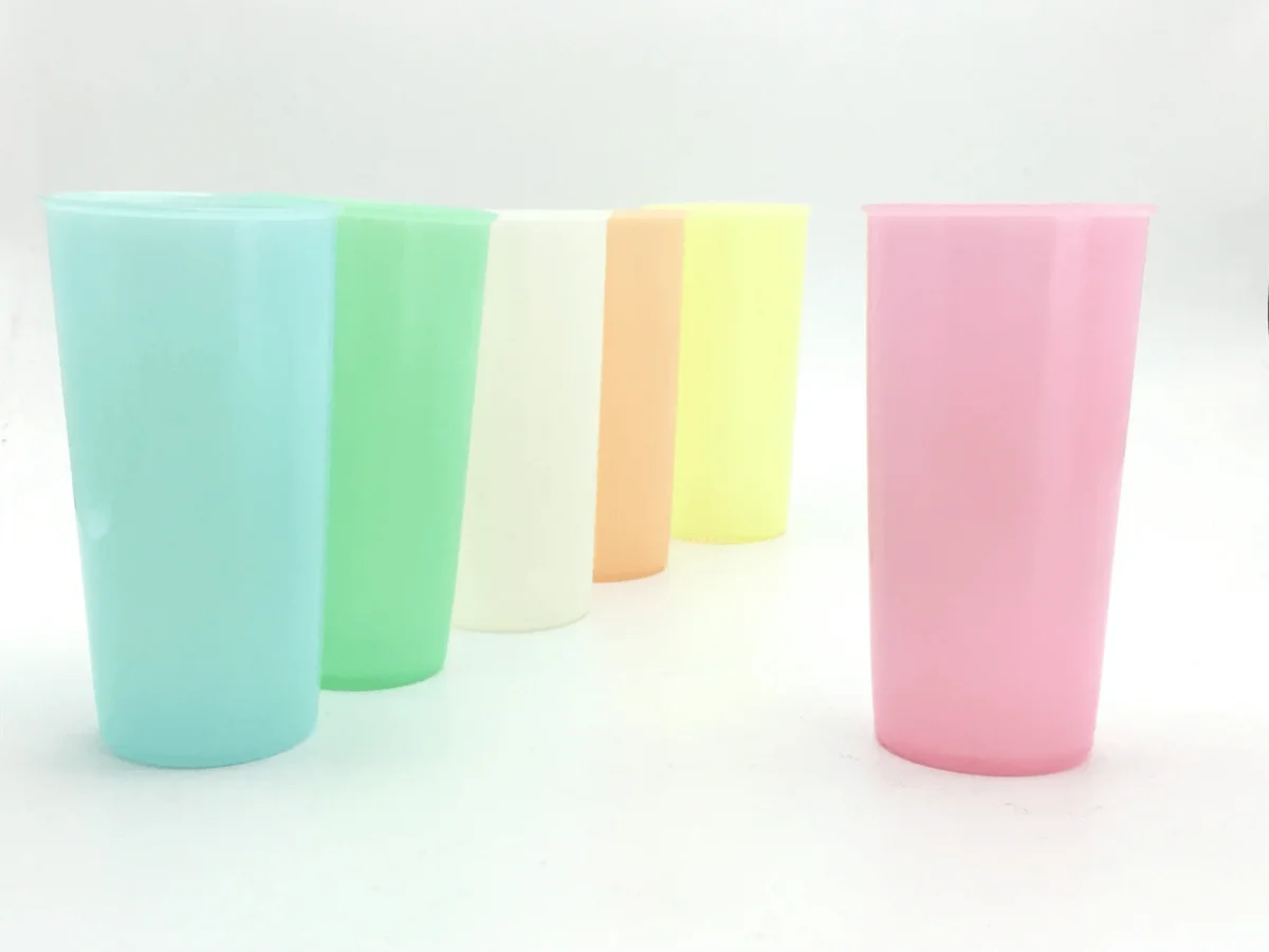 Vintage Sheer Pastel Tupperware Tumbler Set of 6
