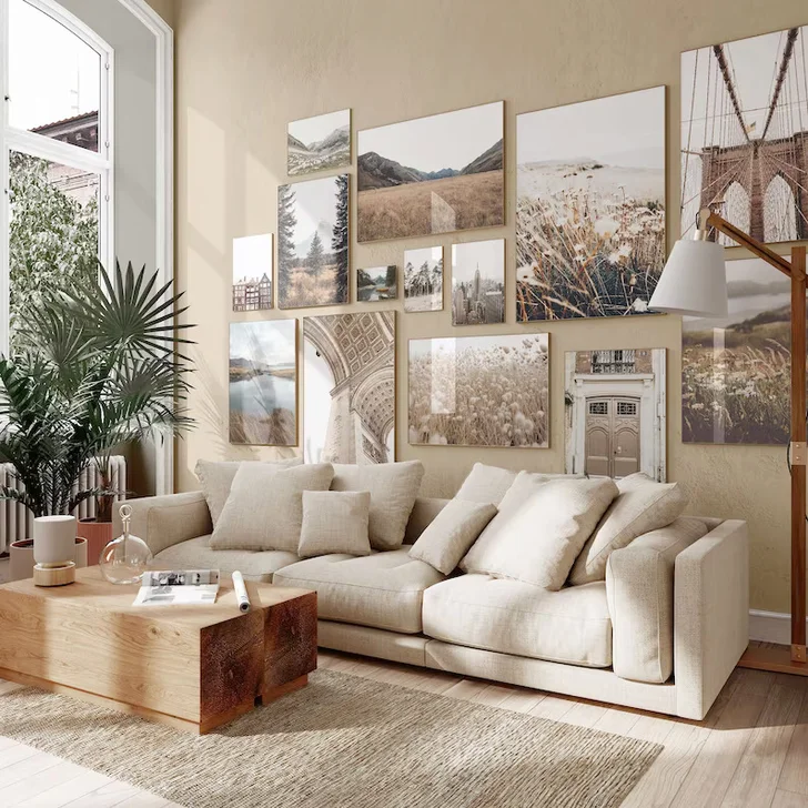 Gallery Wall Set In Neutral Tones