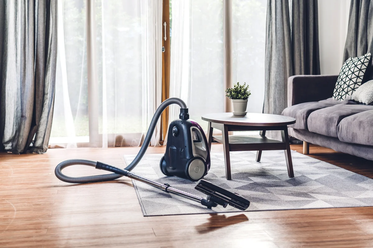 vacuum sitting on the floor