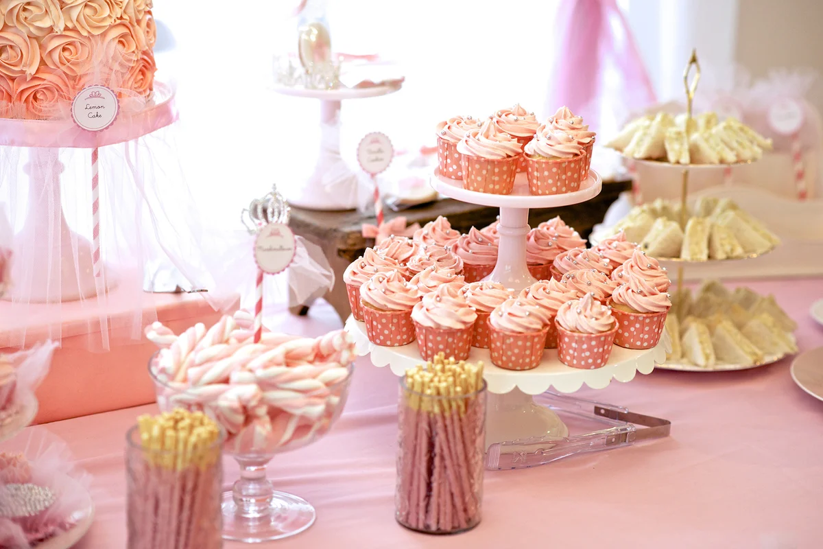 Baby Shower Cupcakes and Sandwiches