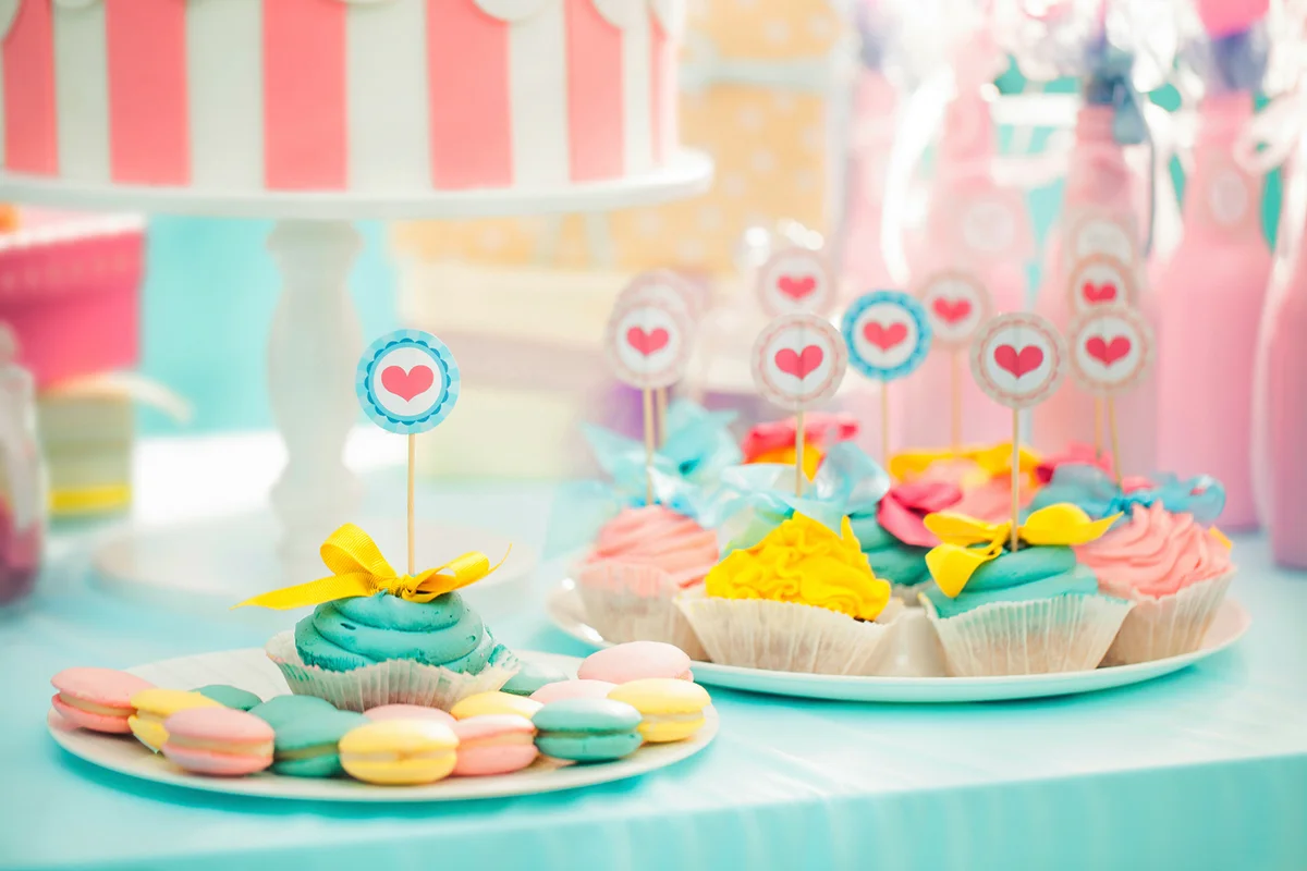 Cookies and cupcakes at birthday party