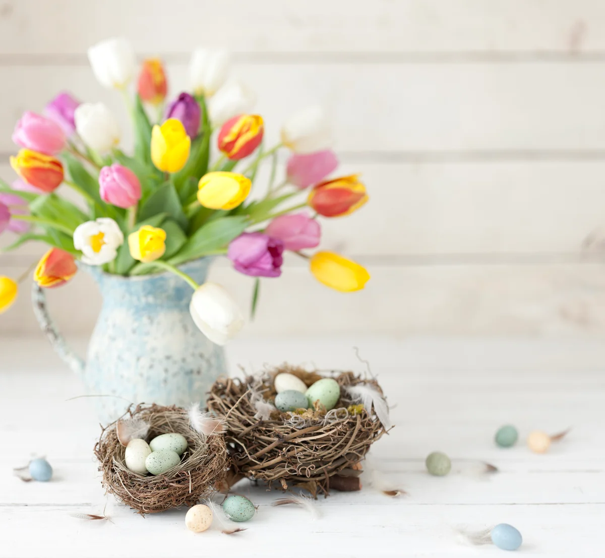 colorful tulip arrangement