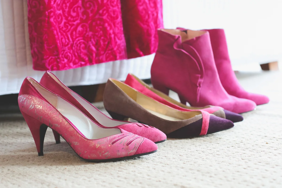 Pink vintage preloved shoes clothing