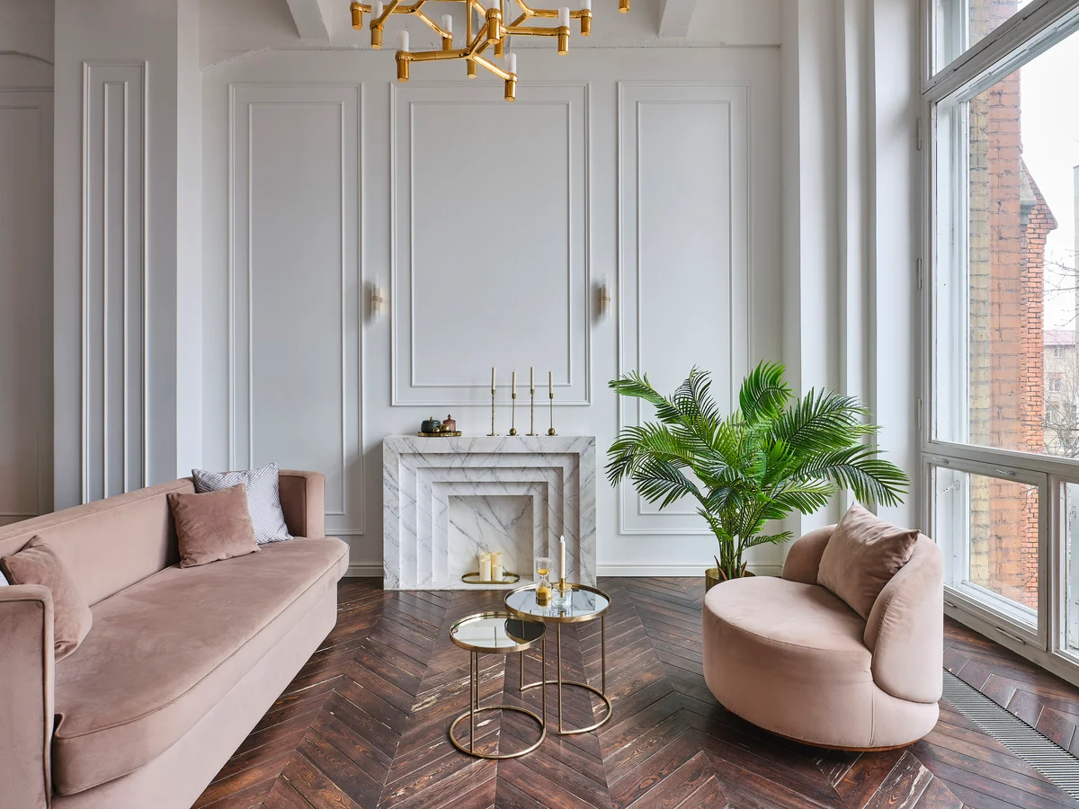 Taper candles on a mantel