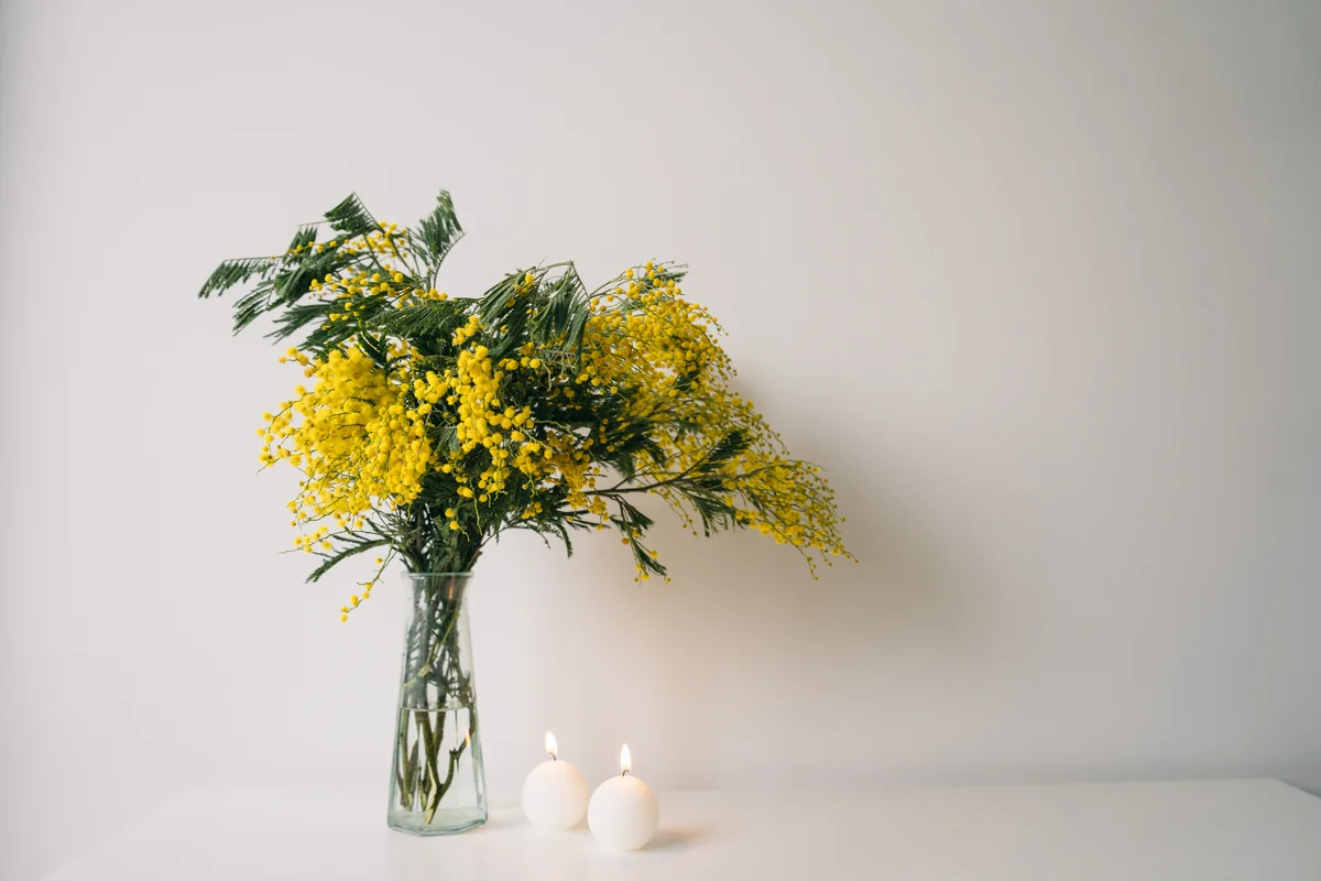 Wildflowers on a mantel