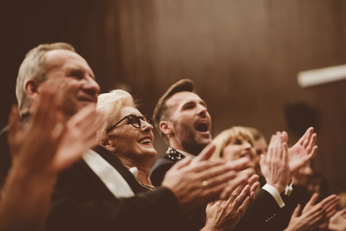 Son and mom in standing ovation at opera