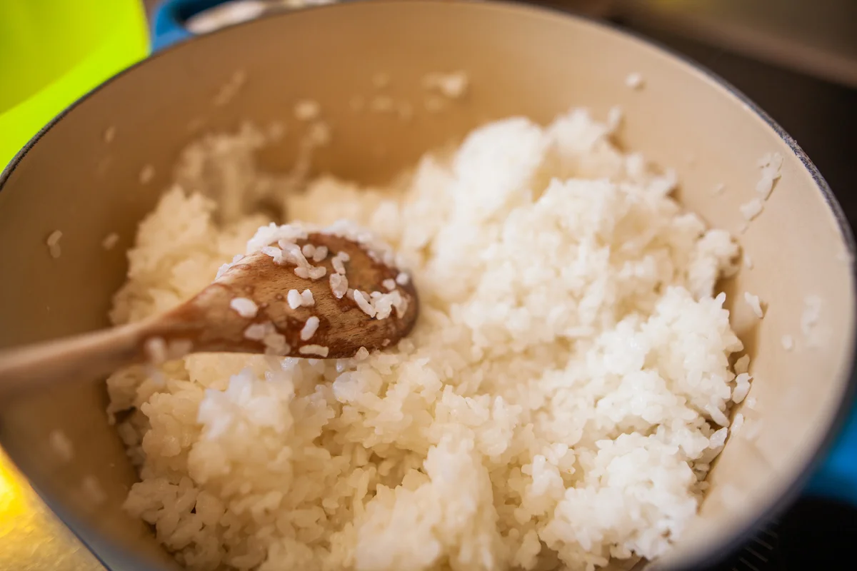 rice in a pot