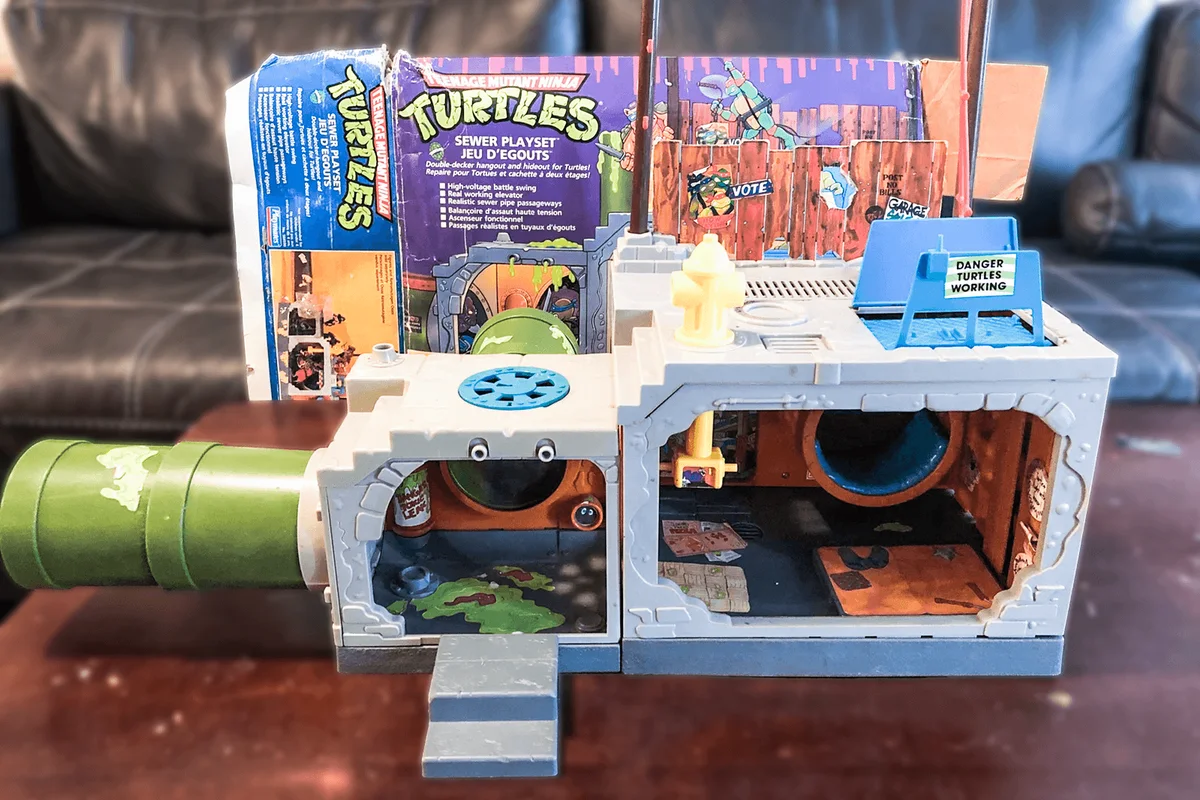 Vintage Teenage Mutant Ninja Turtles Sewer Lair Playset