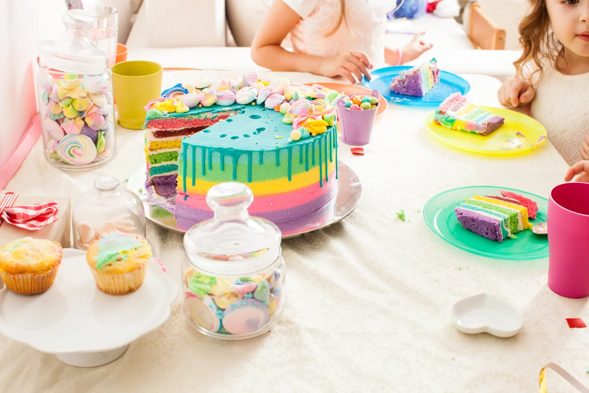 rainbow birthday cake