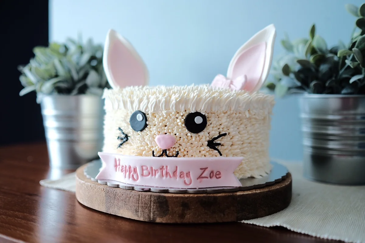 bunny birthday cake
