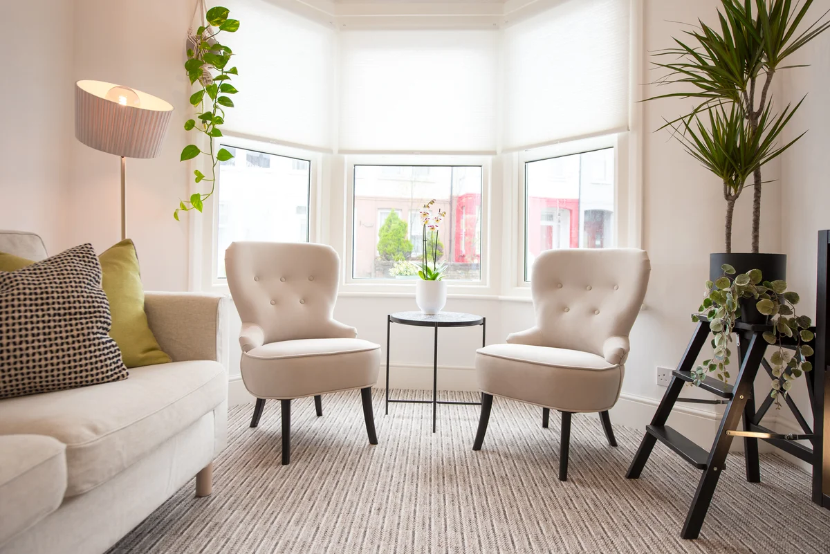 wing chairs in keeping room