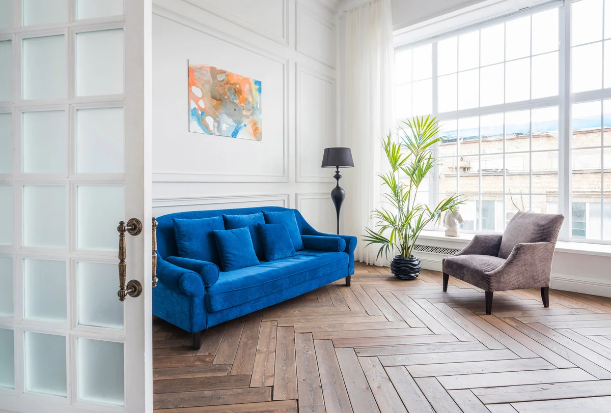 blue couch