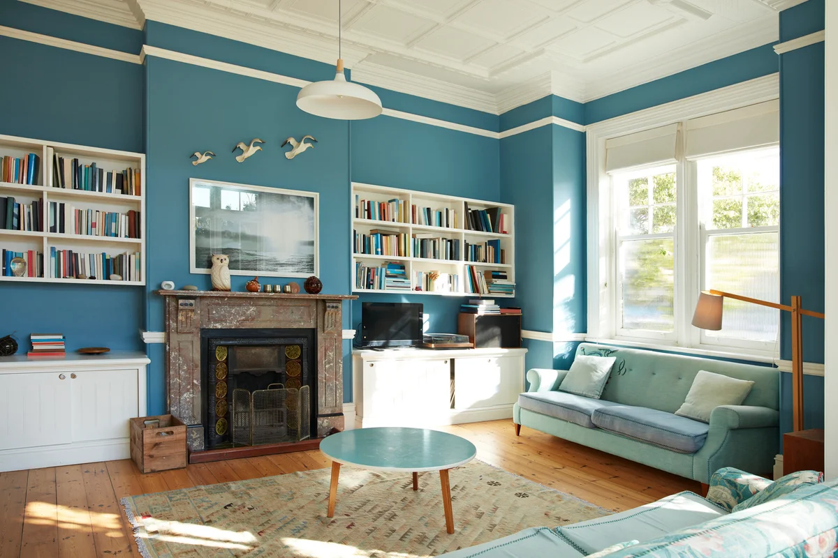 fireplace in keeping room