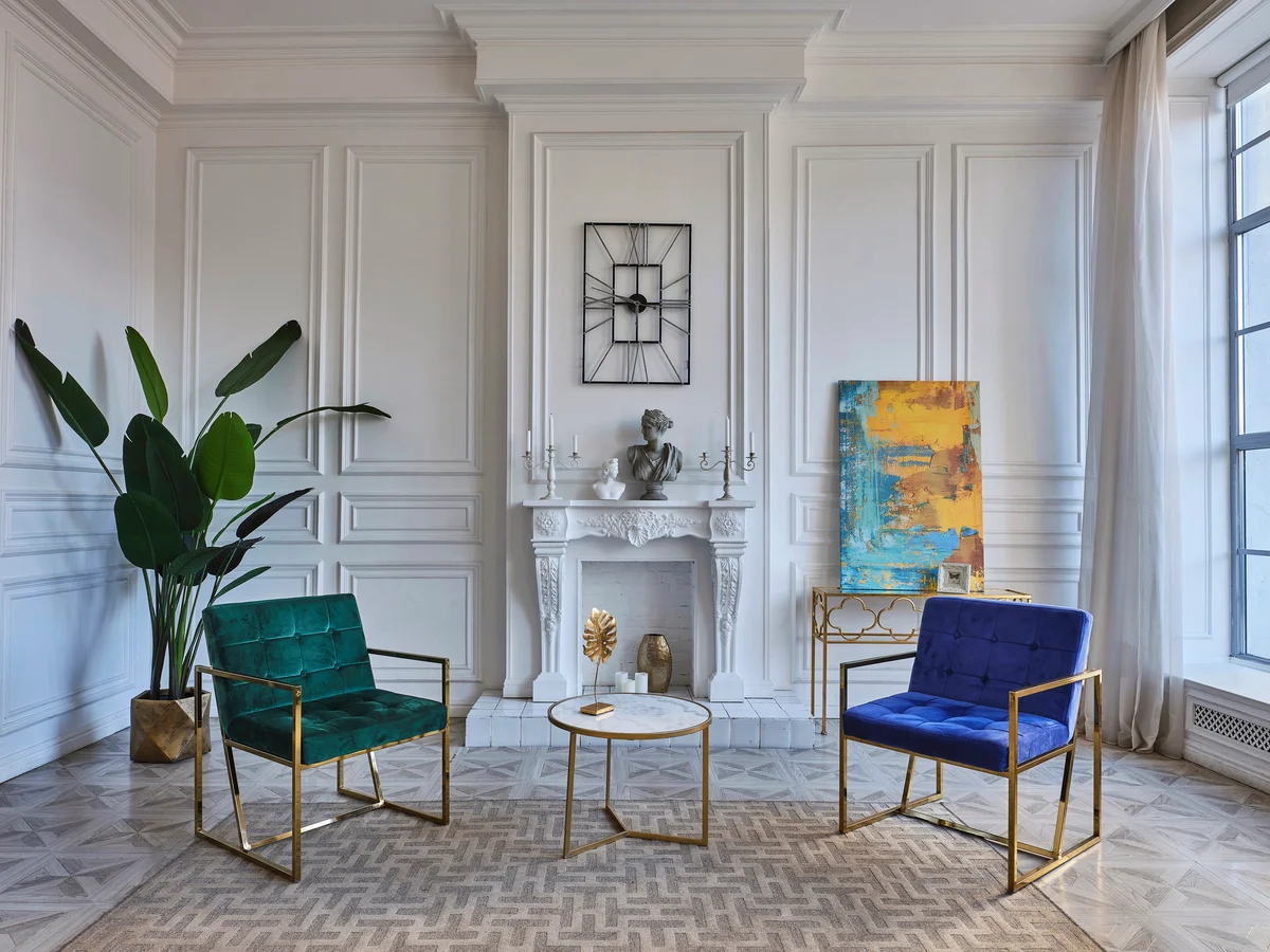 Hollywood regency living room