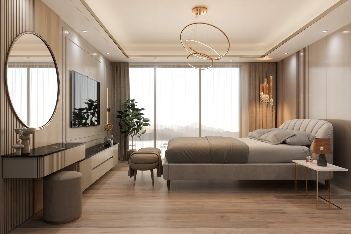 upholstered bed