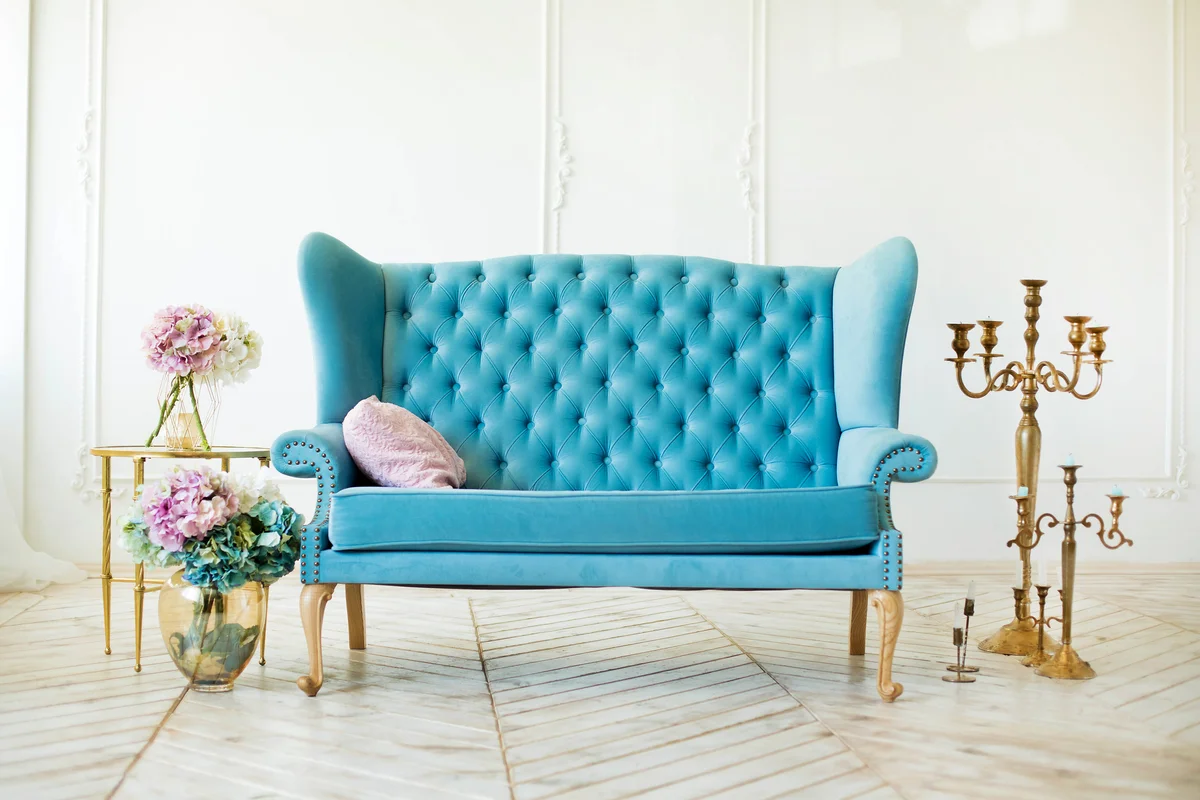 turquoise love seat