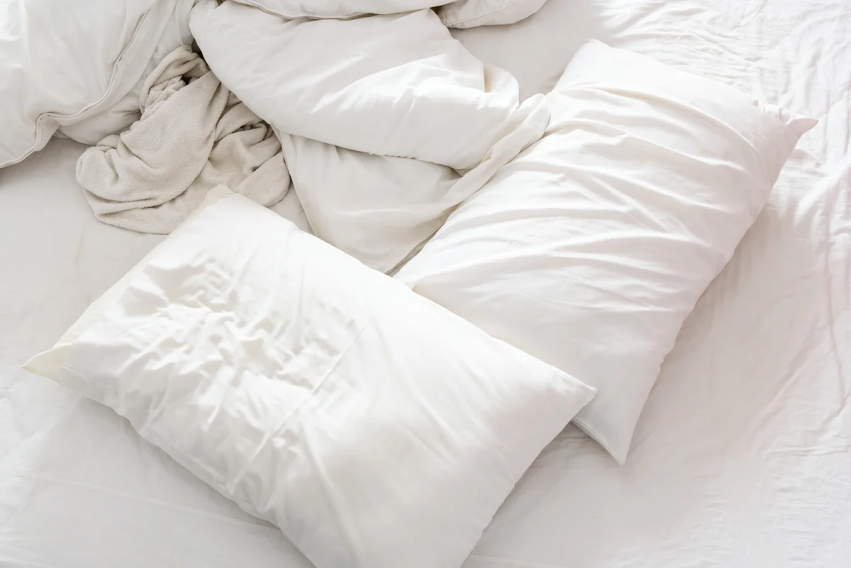 unmade bed