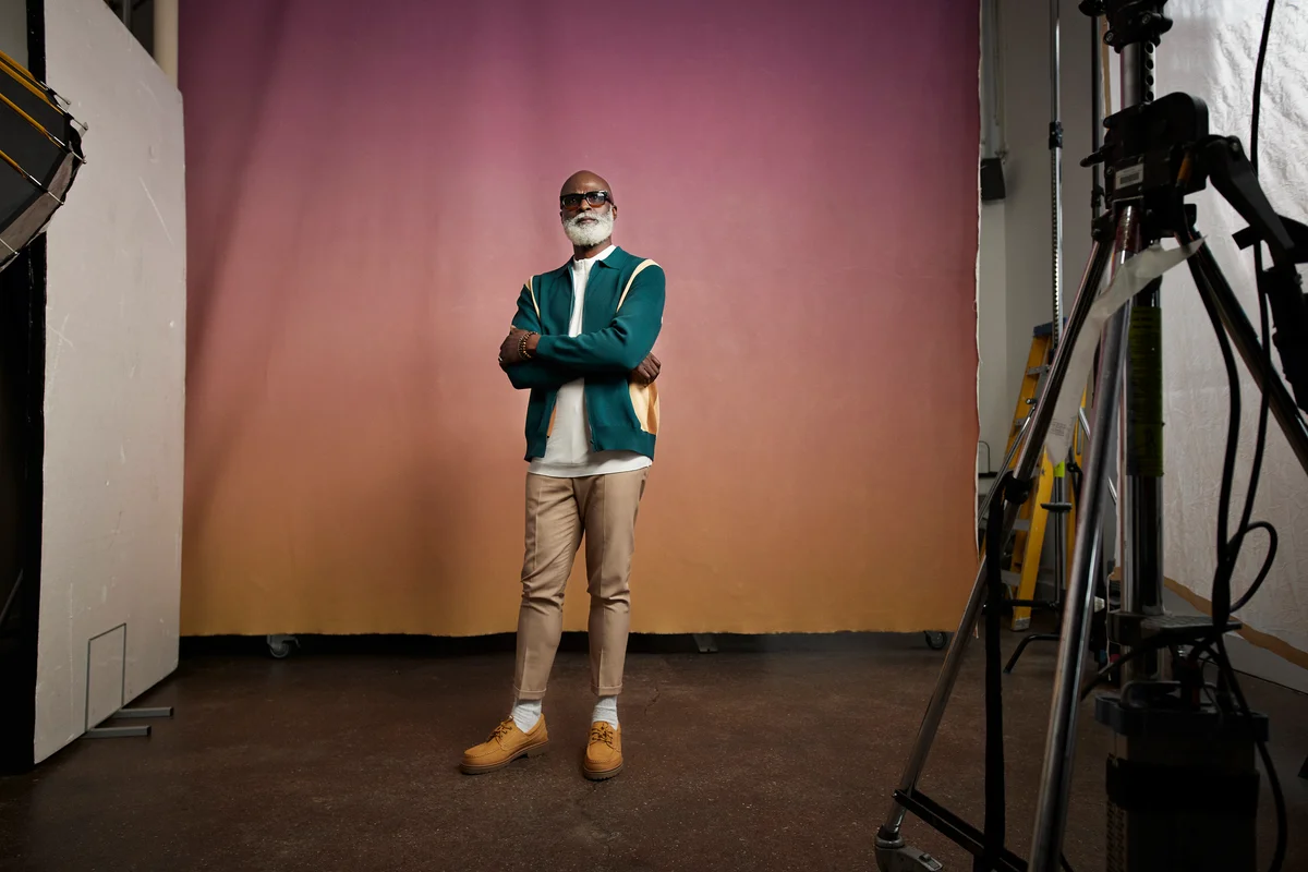 man at a photoshoot